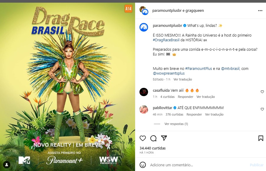 “Drag Race Brasil”: Grag Queen é anunciada como apresentadora; saiba mais